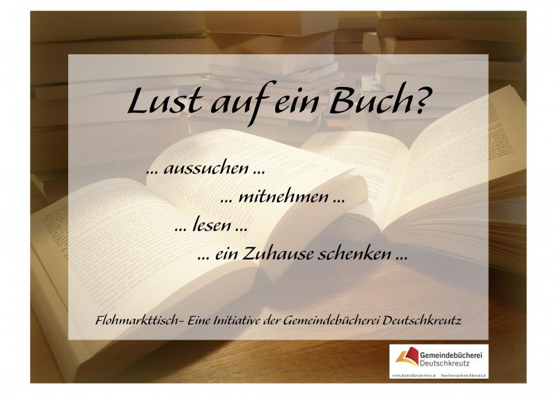 Bücherflohmarkt - Hinweis